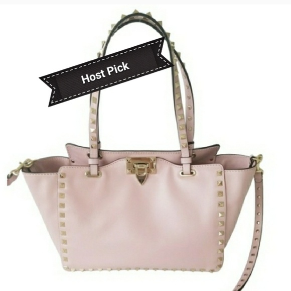 Valentino Handbags - NWOT Valentino Rockstud Water Rose Calfskin Bag